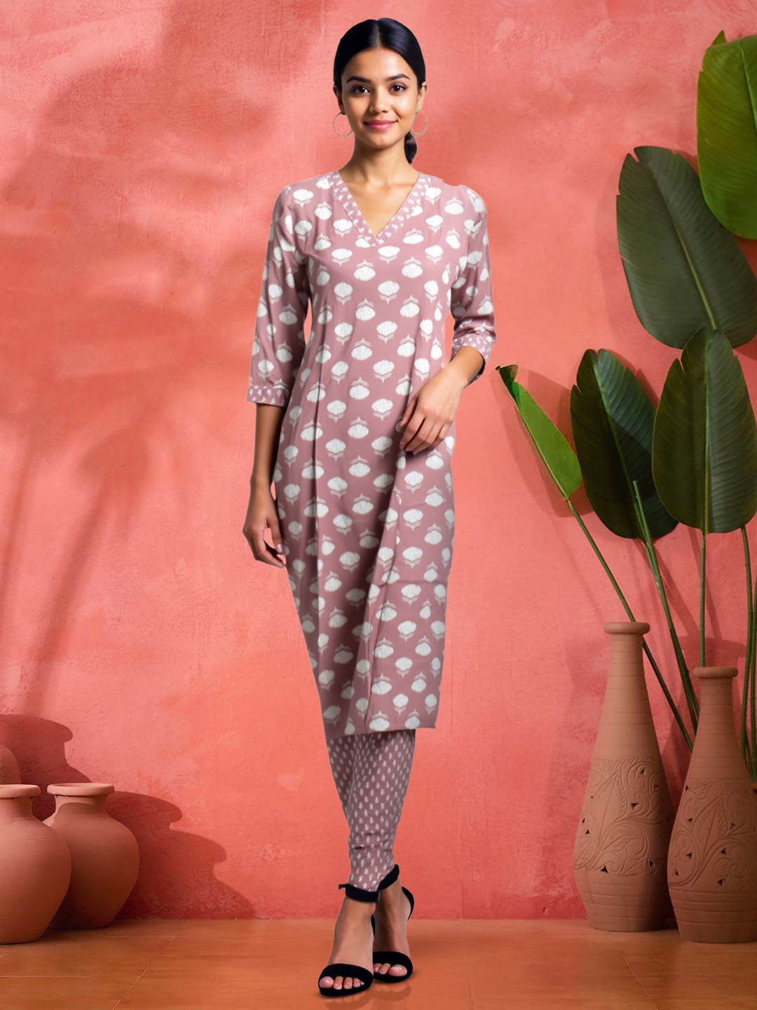 Picture of Printed Straight Kurta with Pant Set